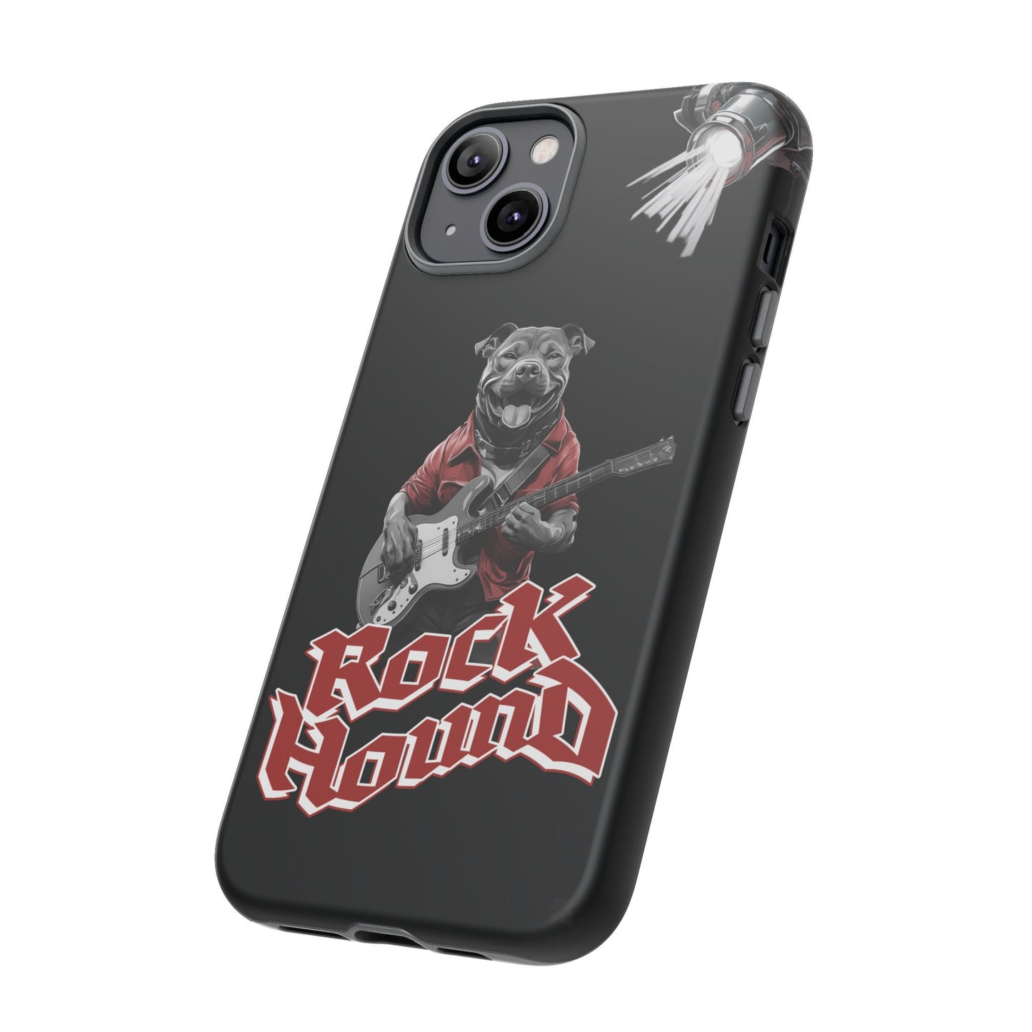 Rock Hound Dog on Guitar - Phone Case