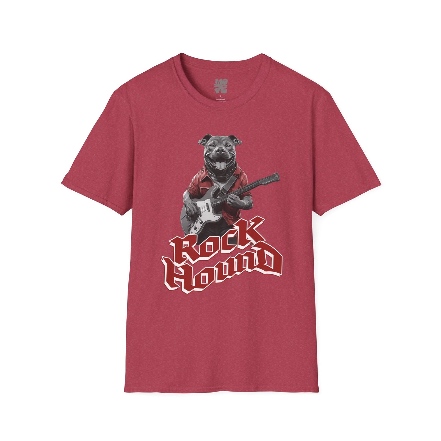 Rock Hound Dog on guitar - Unisex T-Shirt