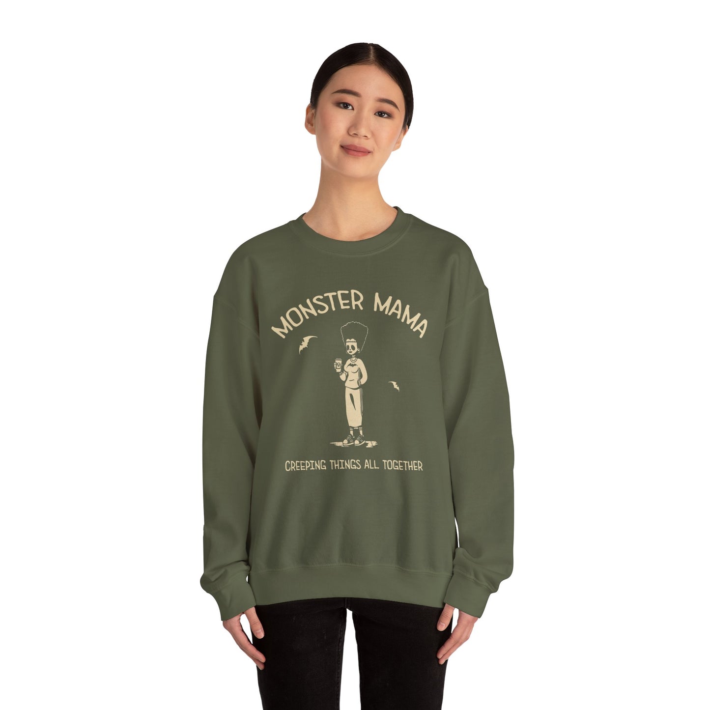 š„Monster Mom Halloween - Unisex Heavy Blend⢠Crewneck Sweatshirt