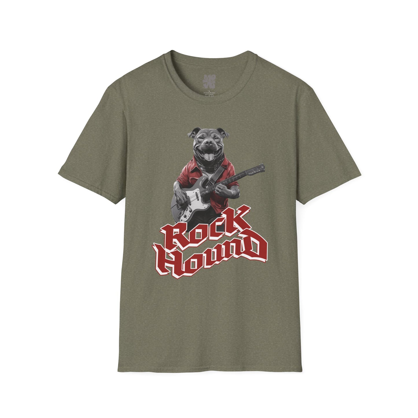 Rock Hound Dog on guitar - Unisex T-Shirt