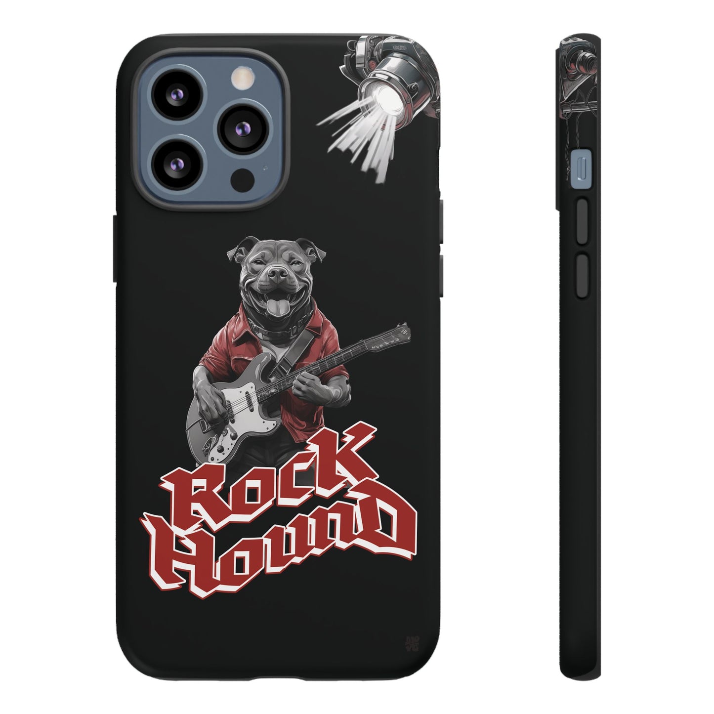 Rock Hound Dog on Guitar - Phone Case