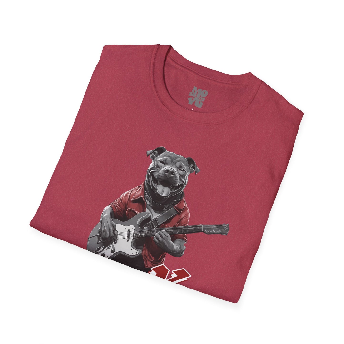 Rock Hound Dog on guitar - Unisex T-Shirt