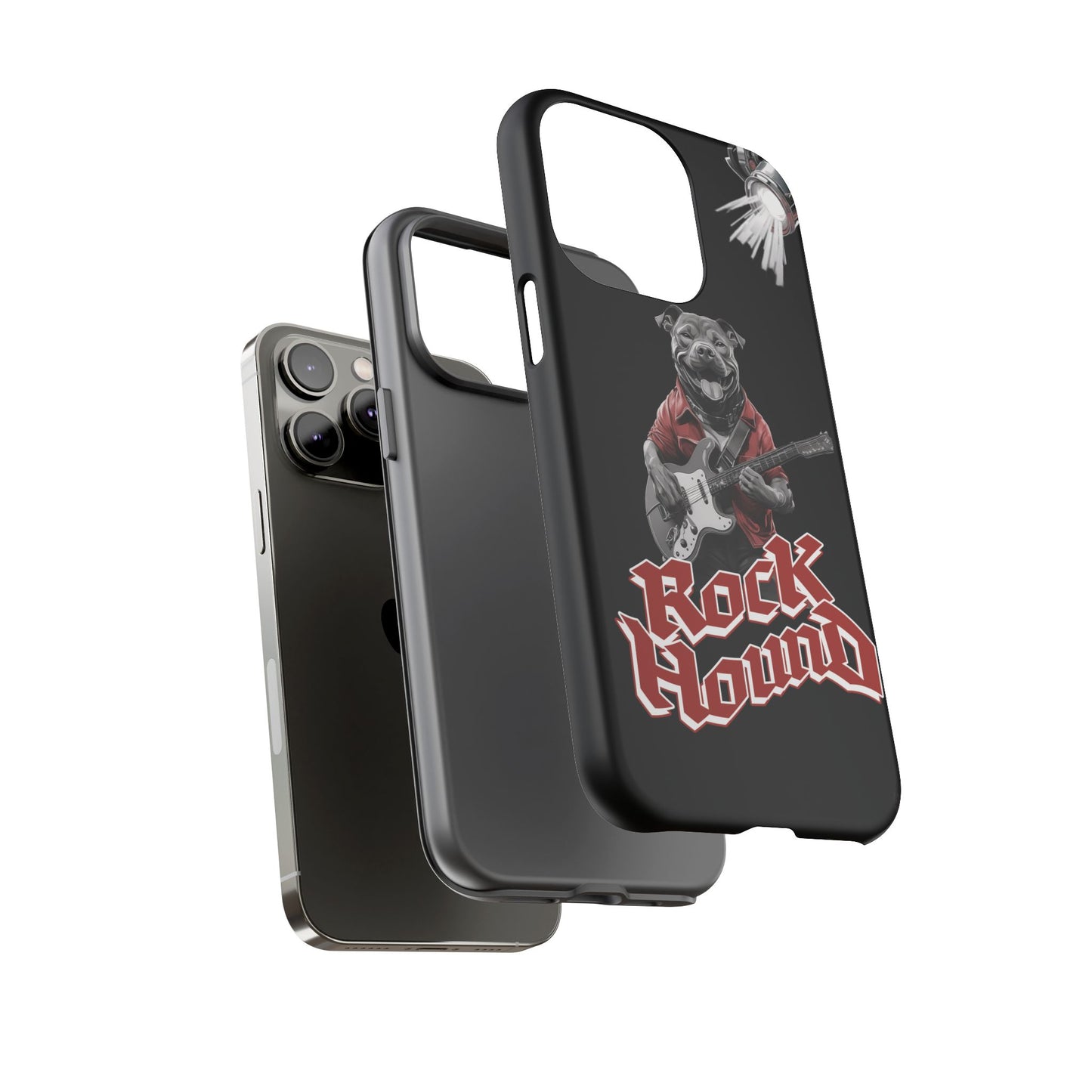 Rock Hound Dog on Guitar - Phone Case