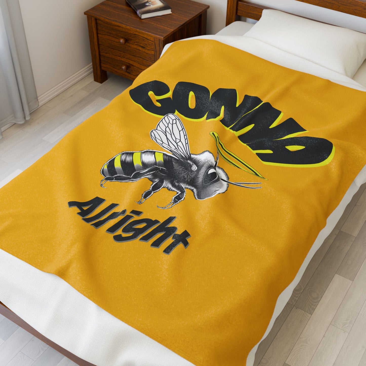 Gonna Bee Alright - Velveteen Blanket,