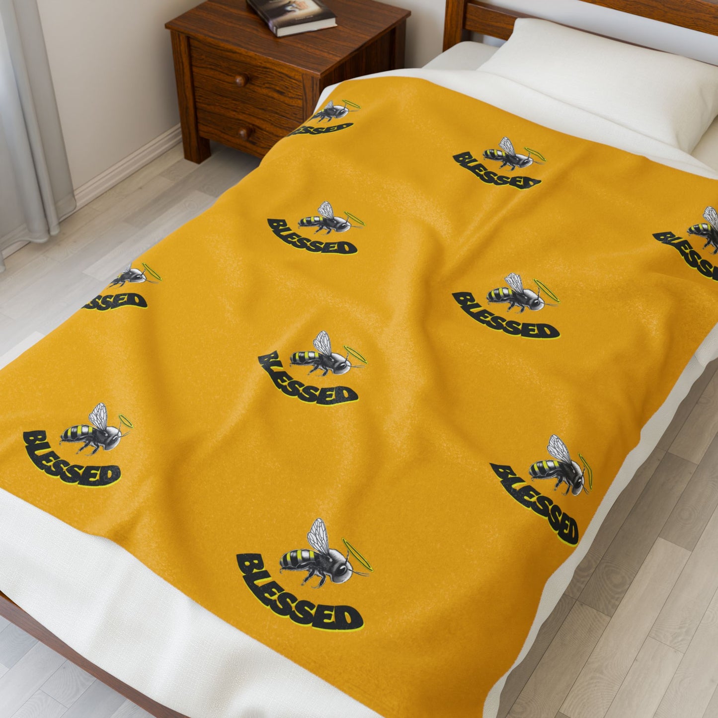 Bee Blessed - Velveteen Blanket
