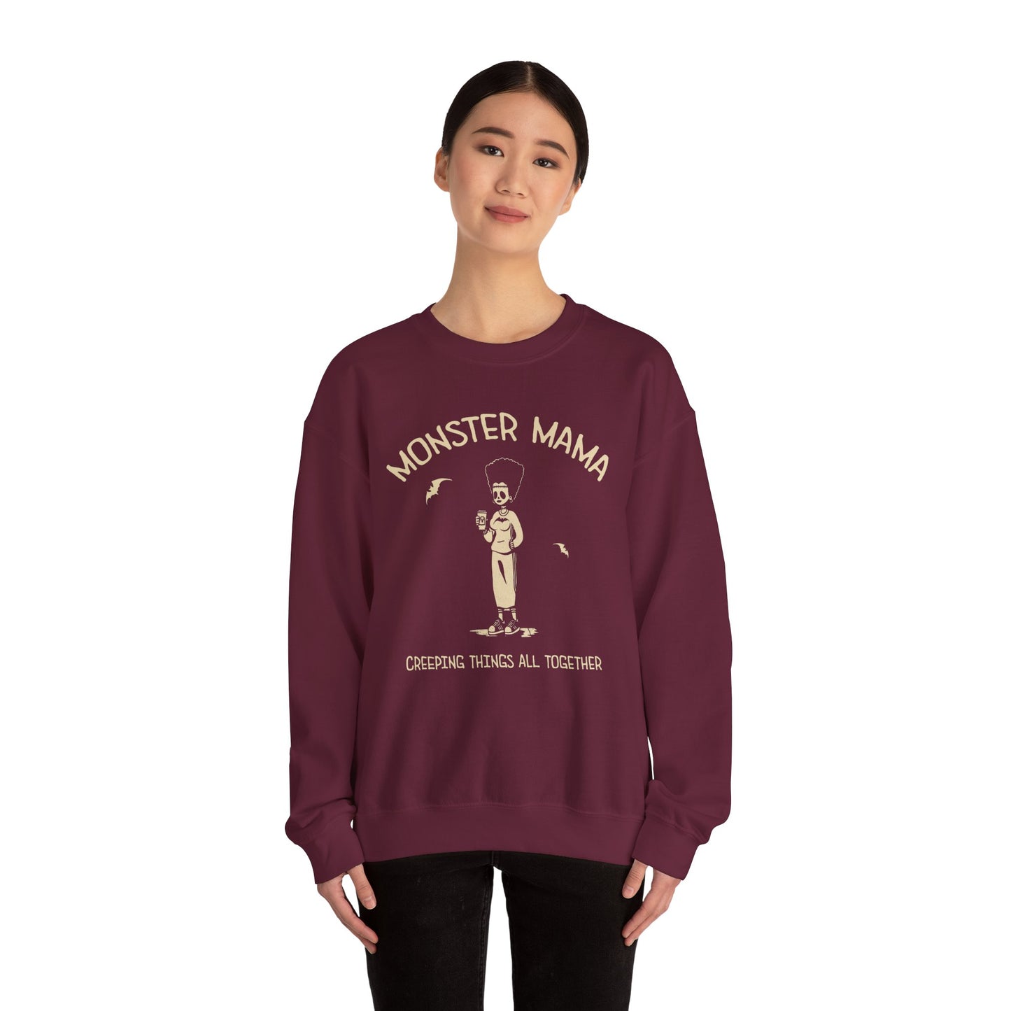 š„Monster Mom Halloween - Unisex Heavy Blend⢠Crewneck Sweatshirt