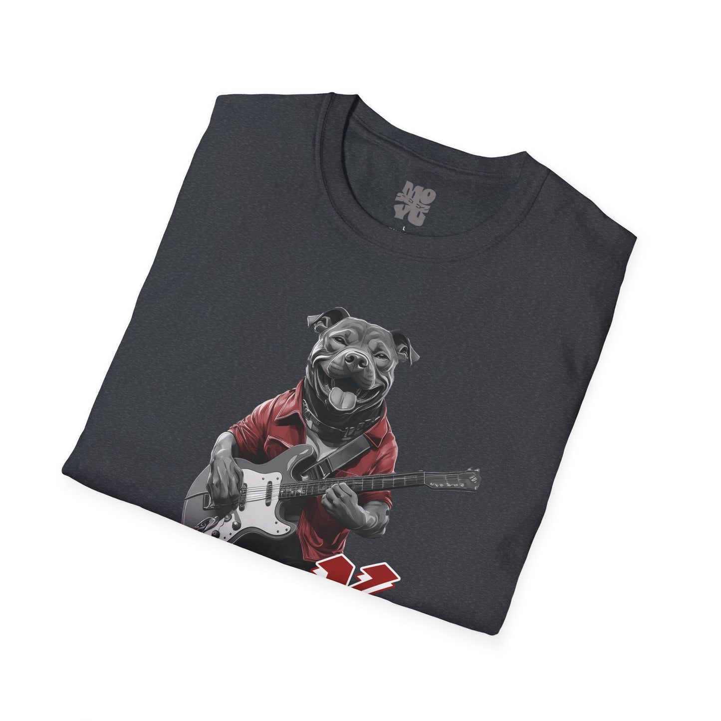 Rock Hound Dog on guitar - Unisex T-Shirt