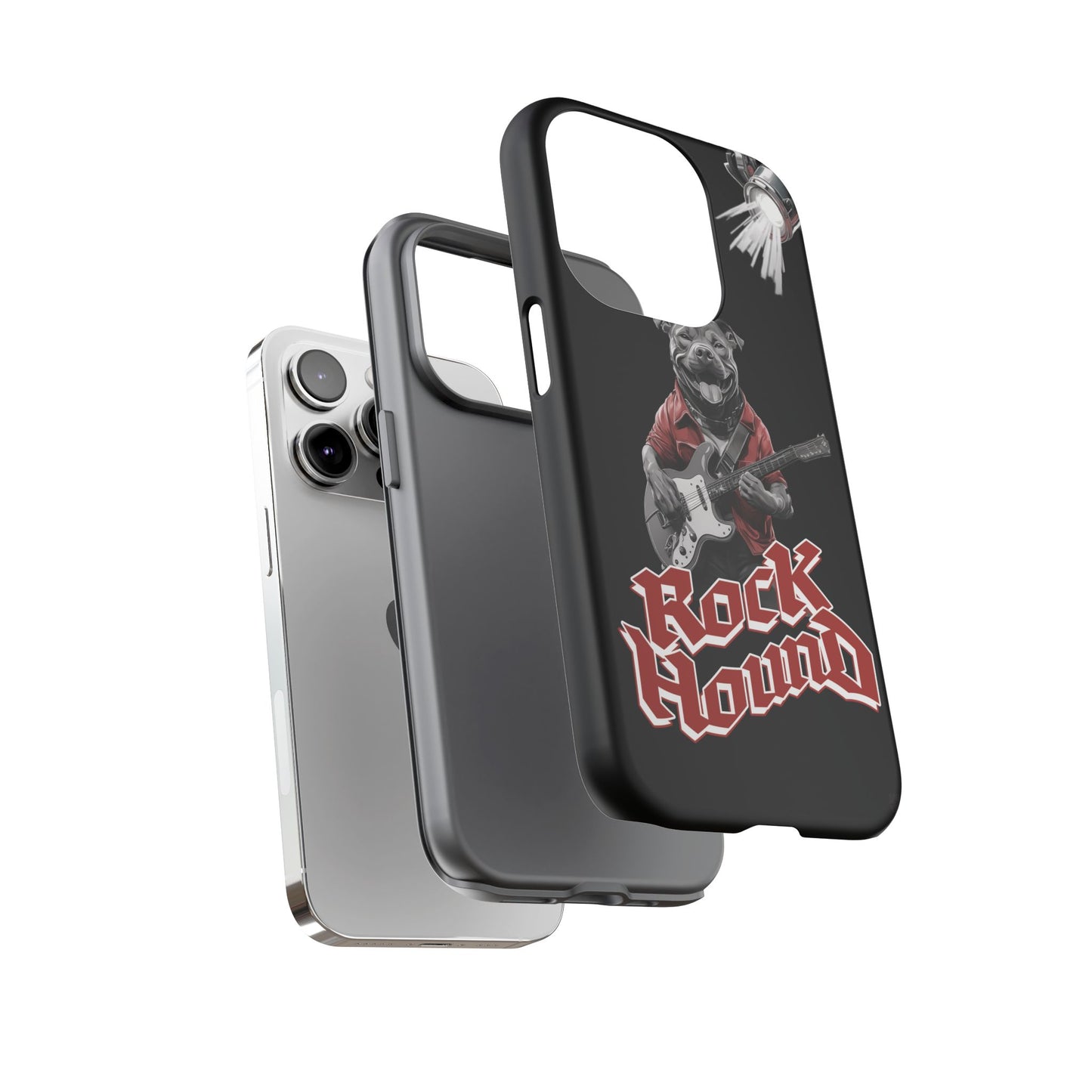 Rock Hound Dog on Guitar - Phone Case