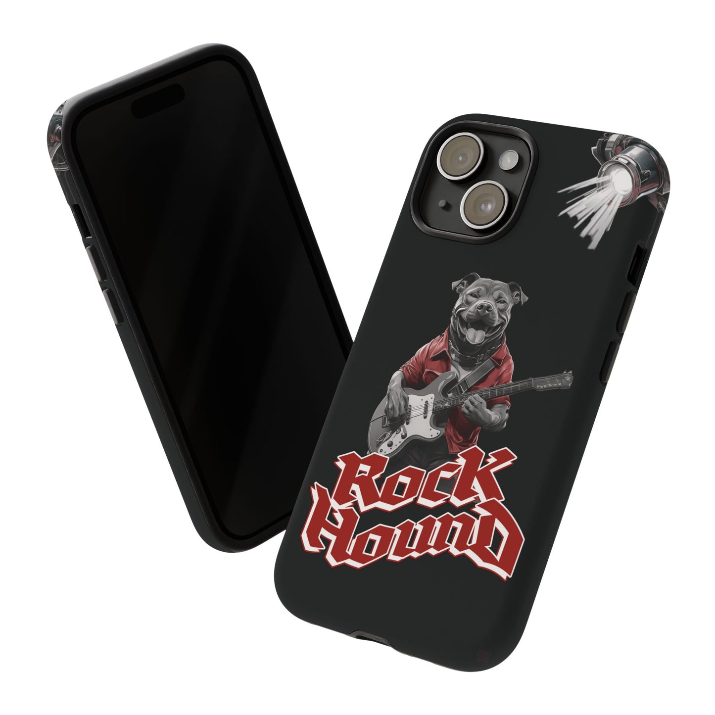 Rock Hound Dog on Guitar - Phone Case