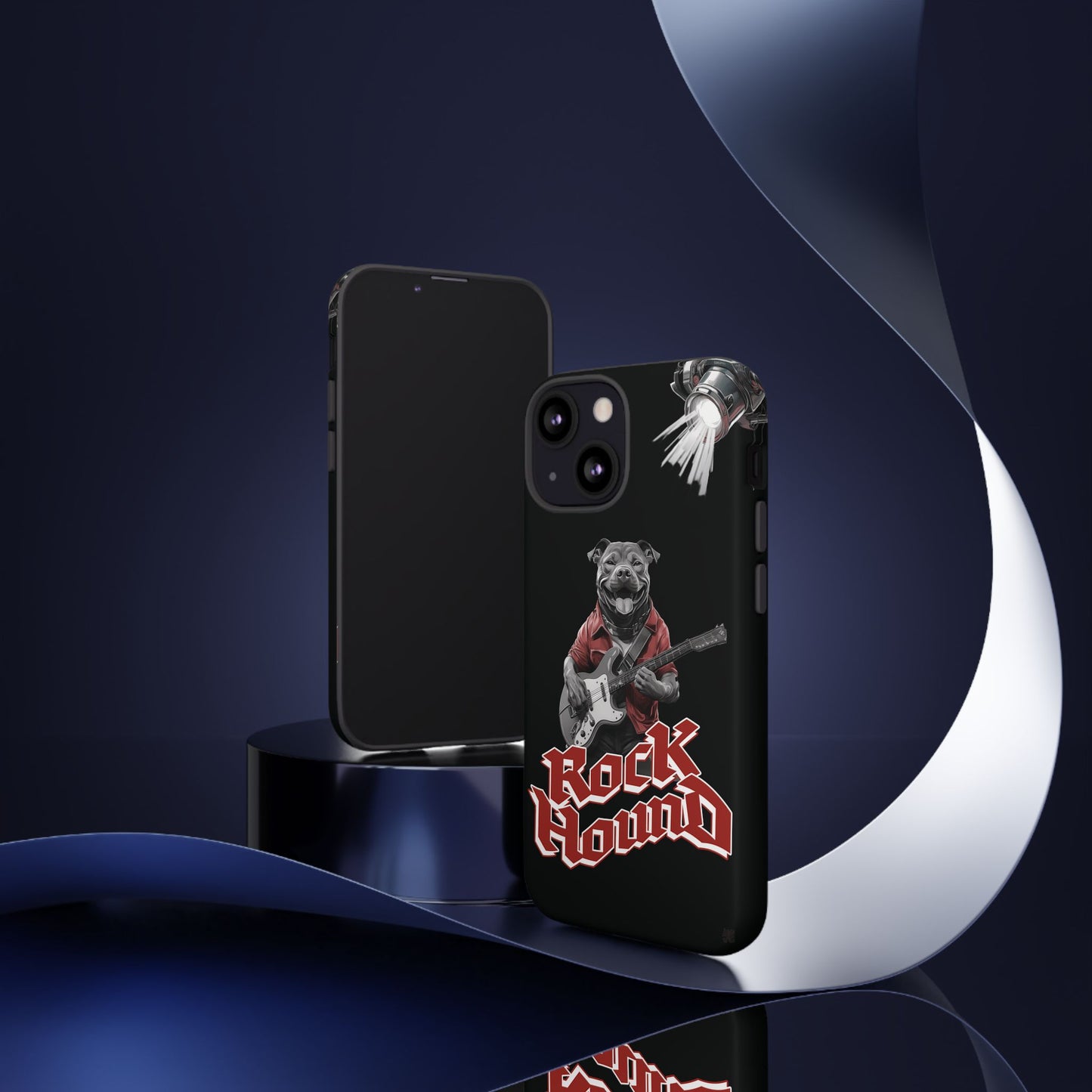 Rock Hound Dog on Guitar - Phone Case