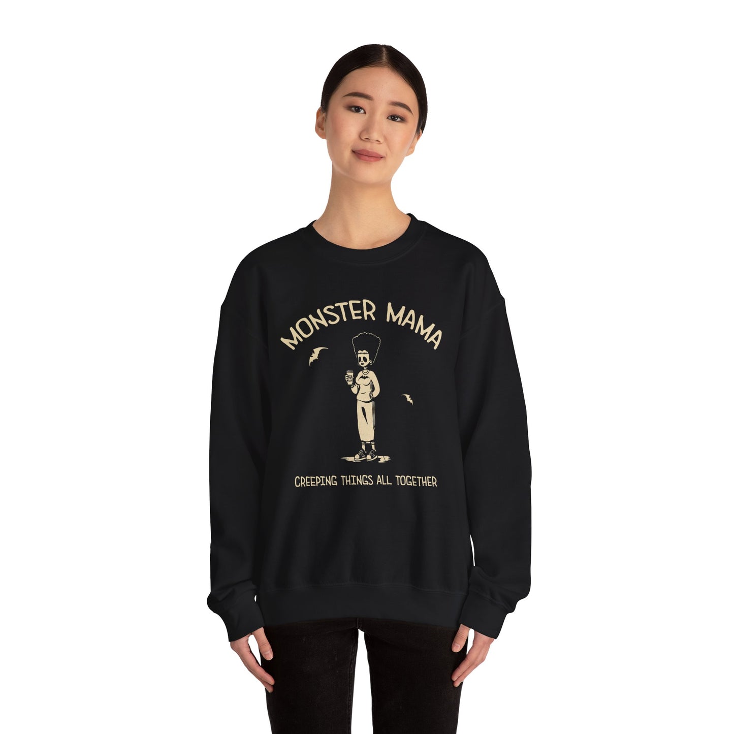 š„Monster Mom Halloween - Unisex Heavy Blend⢠Crewneck Sweatshirt