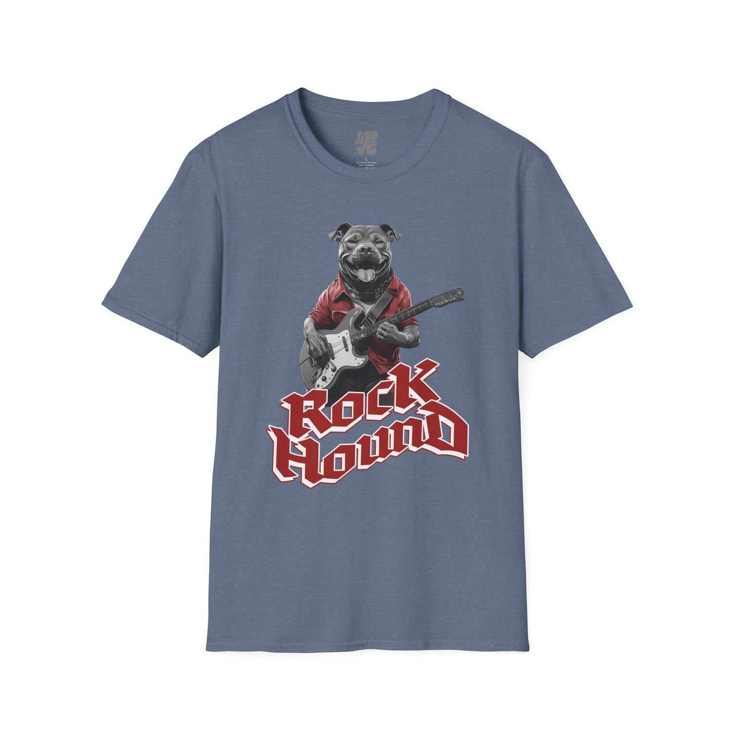 Rock Hound Dog on guitar - Unisex T-Shirt