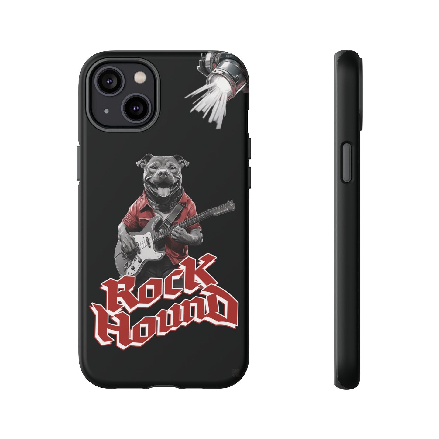 Rock Hound Dog on Guitar - Phone Case