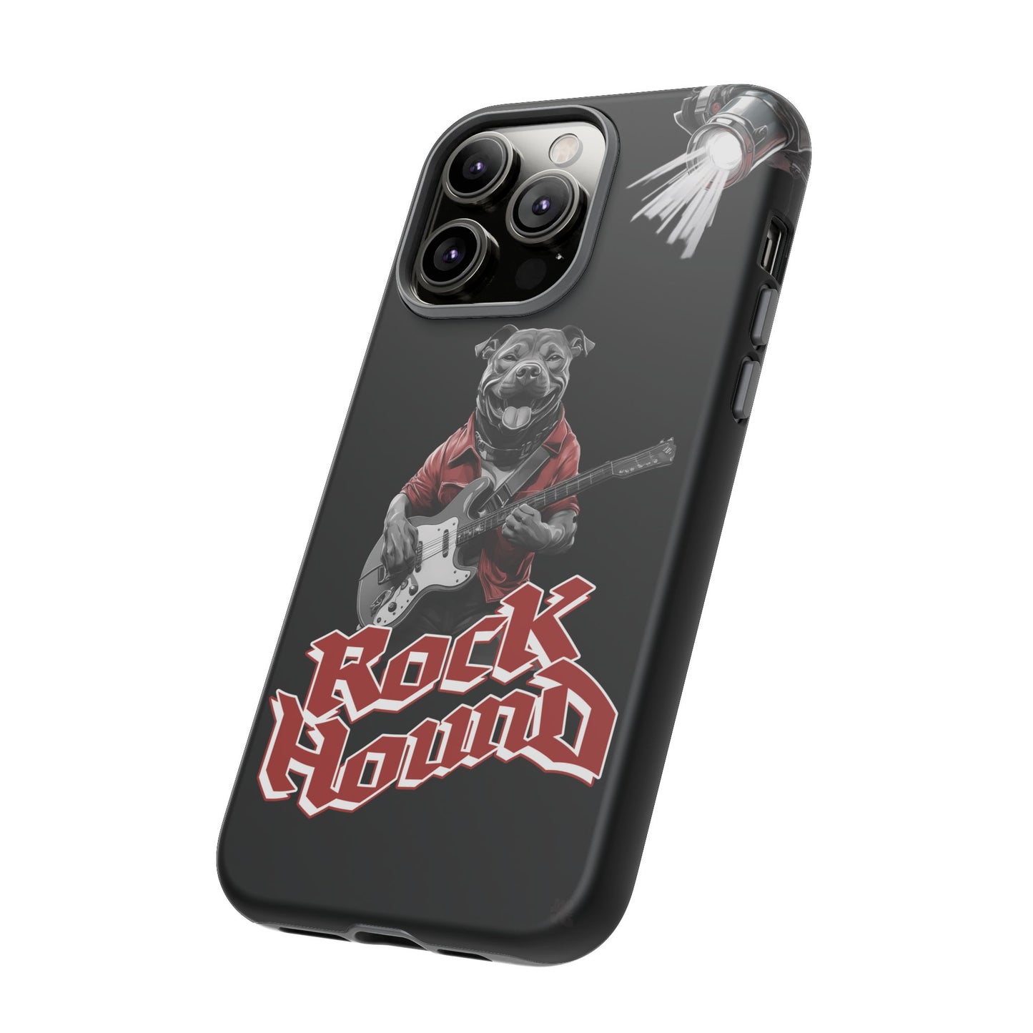 Rock Hound Dog on Guitar - Phone Case