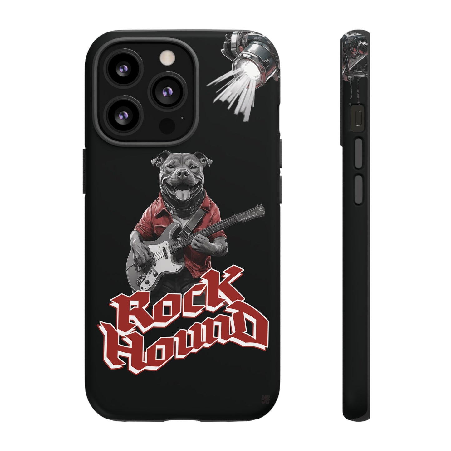 Rock Hound Dog on Guitar - Phone Case