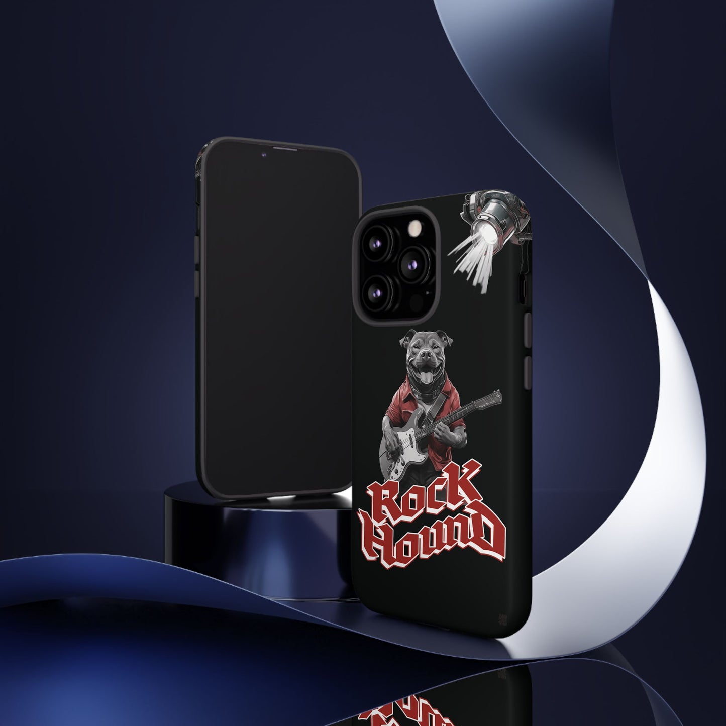 Rock Hound Dog on Guitar - Phone Case