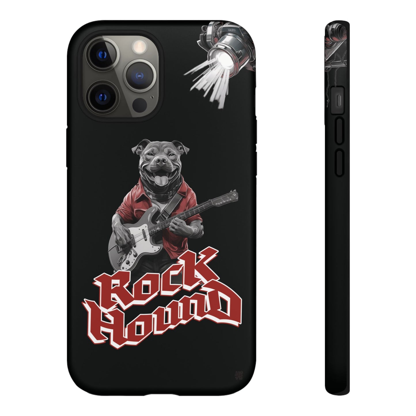Rock Hound Dog on Guitar - Phone Case
