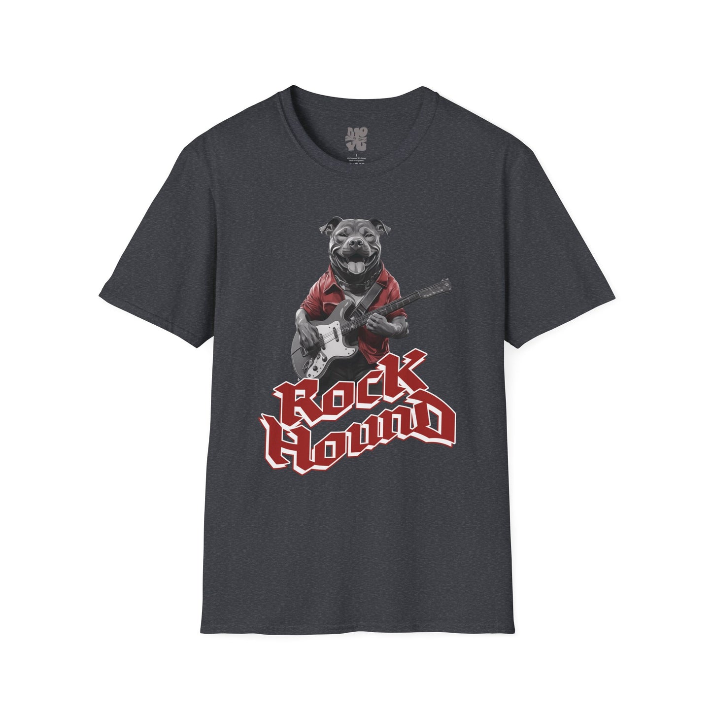 Rock Hound Dog on guitar - Unisex T-Shirt