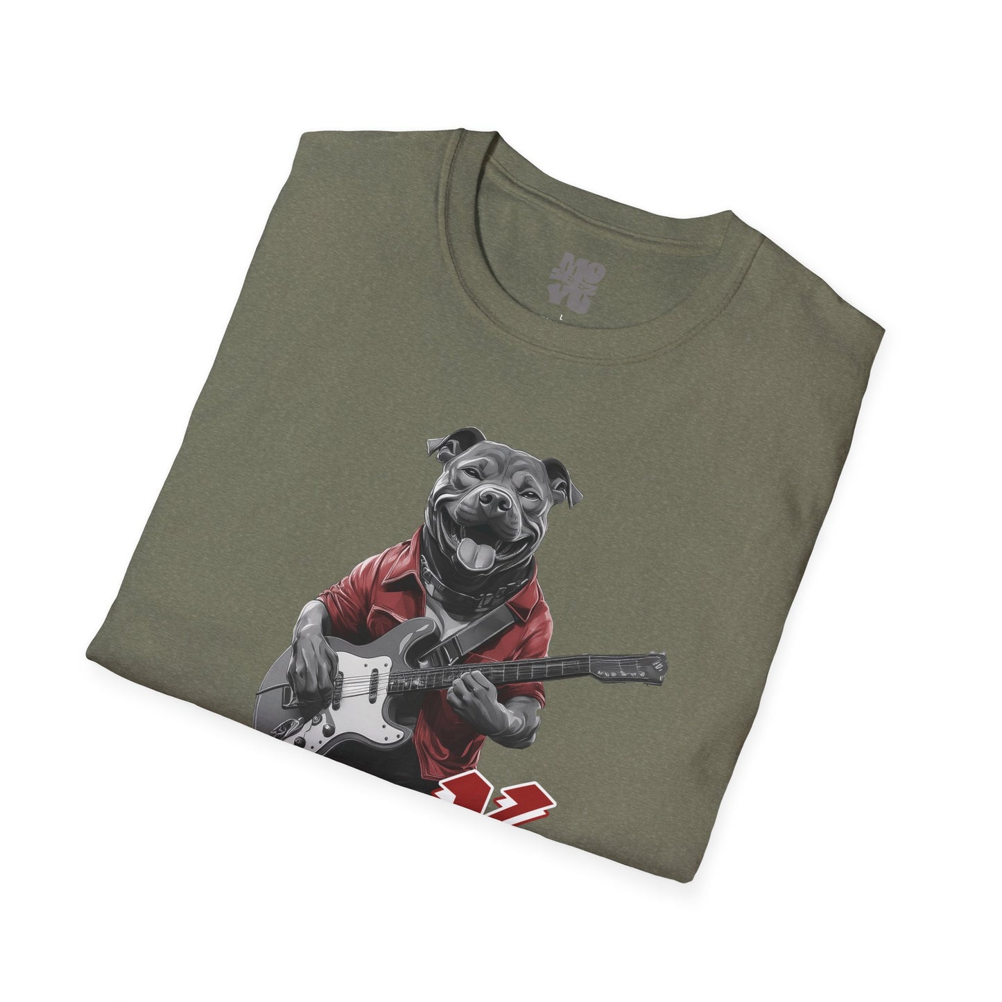 Rock Hound Dog on guitar - Unisex T-Shirt