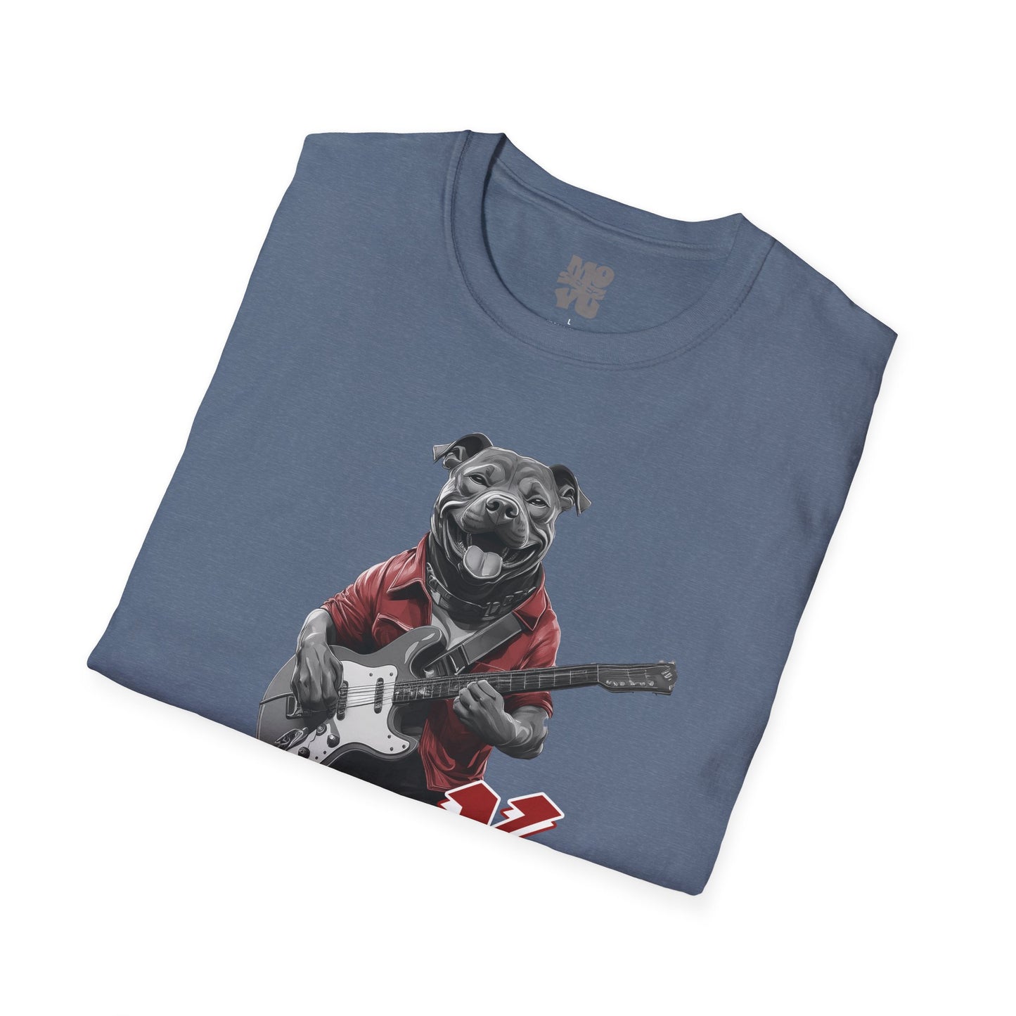Rock Hound Dog on guitar - Unisex T-Shirt