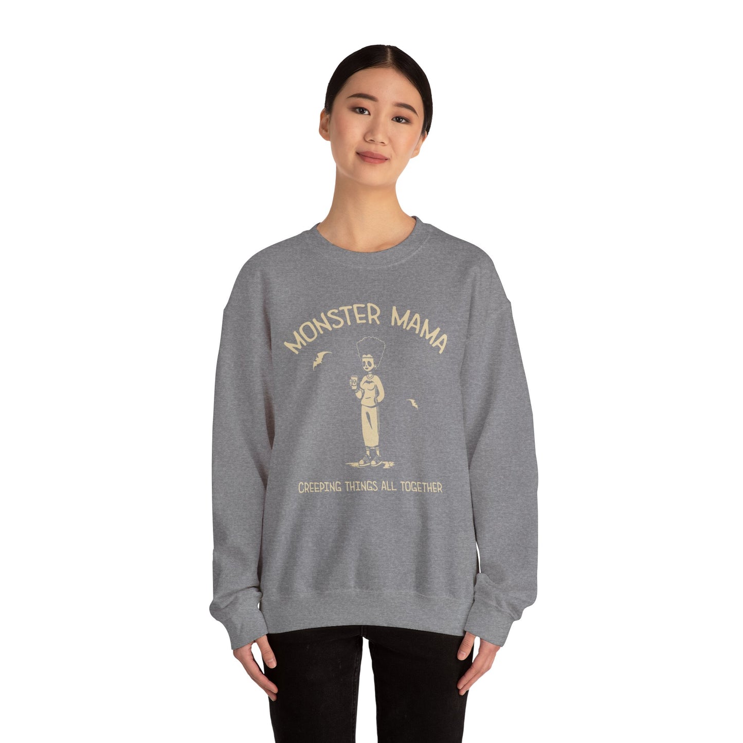 š„Monster Mom Halloween - Unisex Heavy Blend⢠Crewneck Sweatshirt