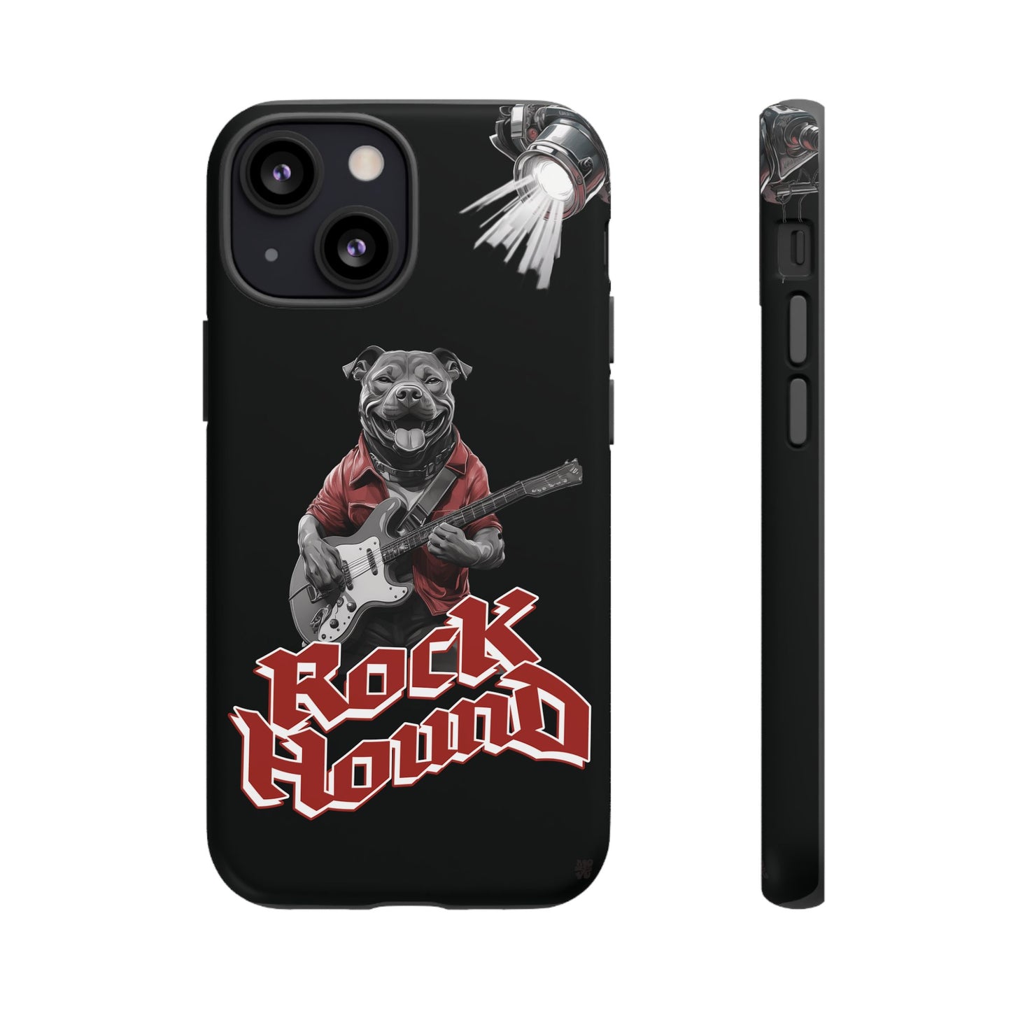 Rock Hound Dog on Guitar - Phone Case