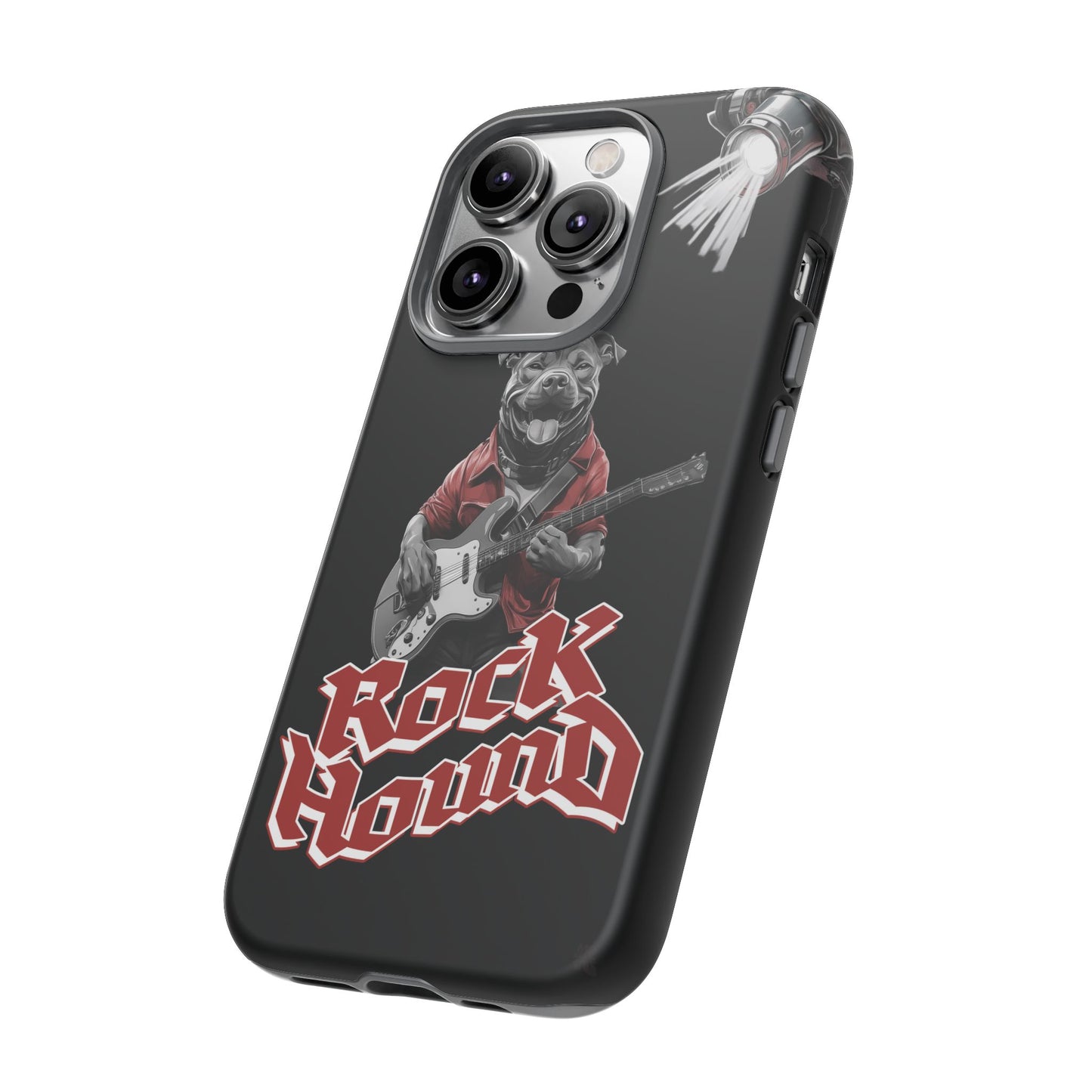 Rock Hound Dog on Guitar - Phone Case