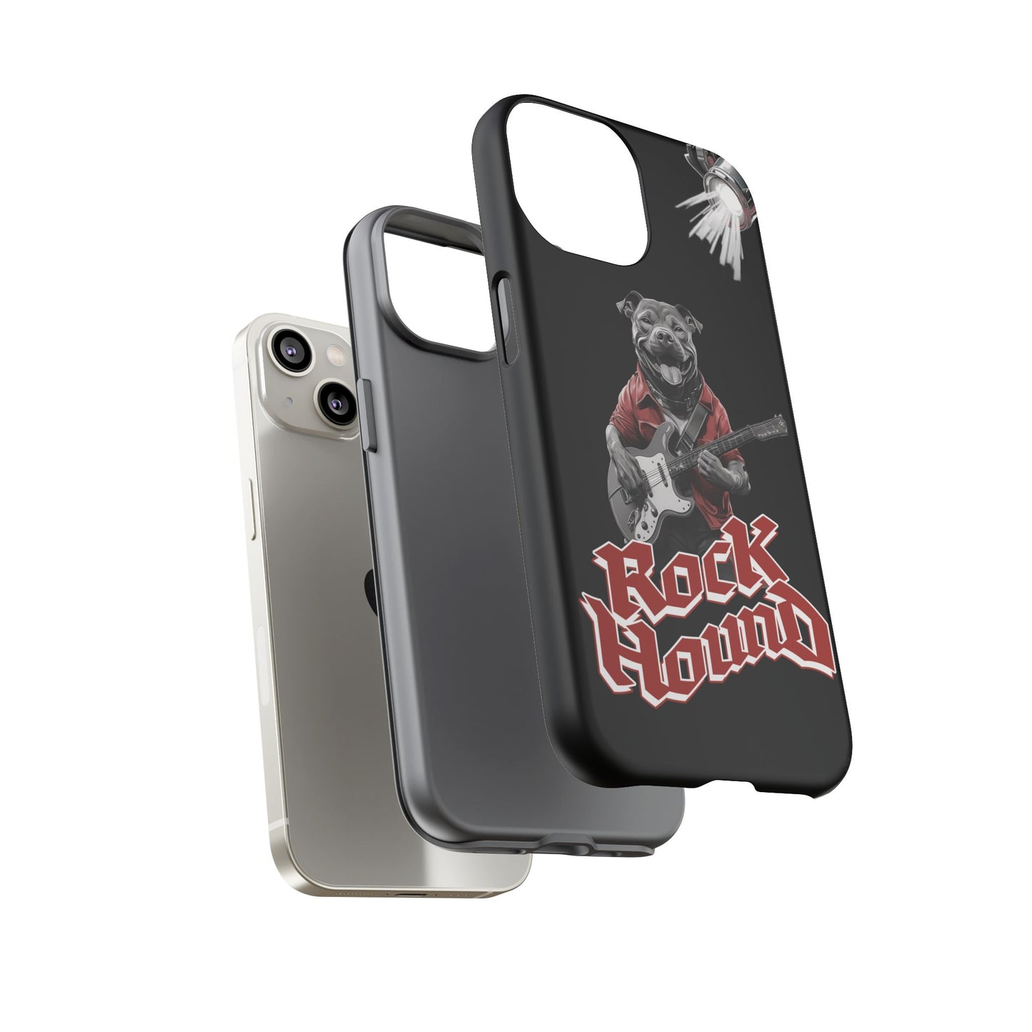 Rock Hound Dog on Guitar - Phone Case