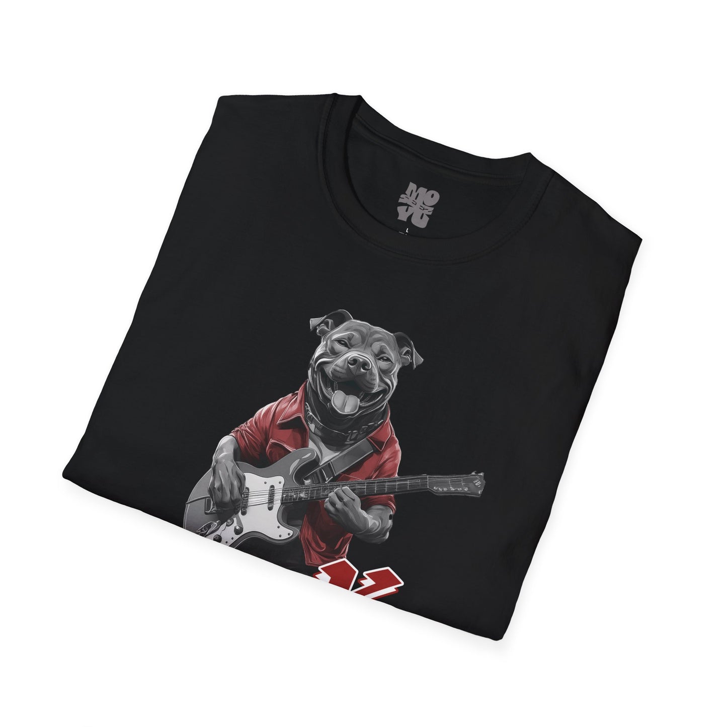 Rock Hound Dog on guitar - Unisex T-Shirt