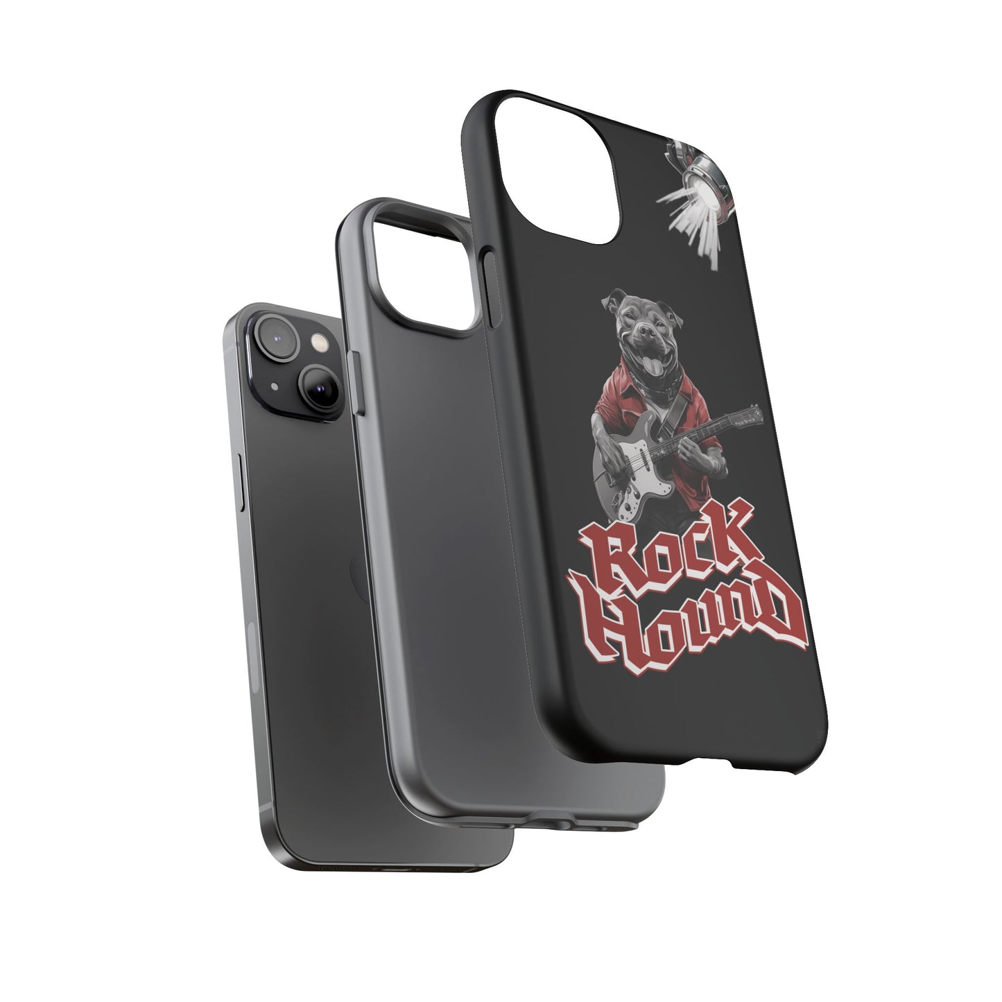 Rock Hound Dog on Guitar - Phone Case