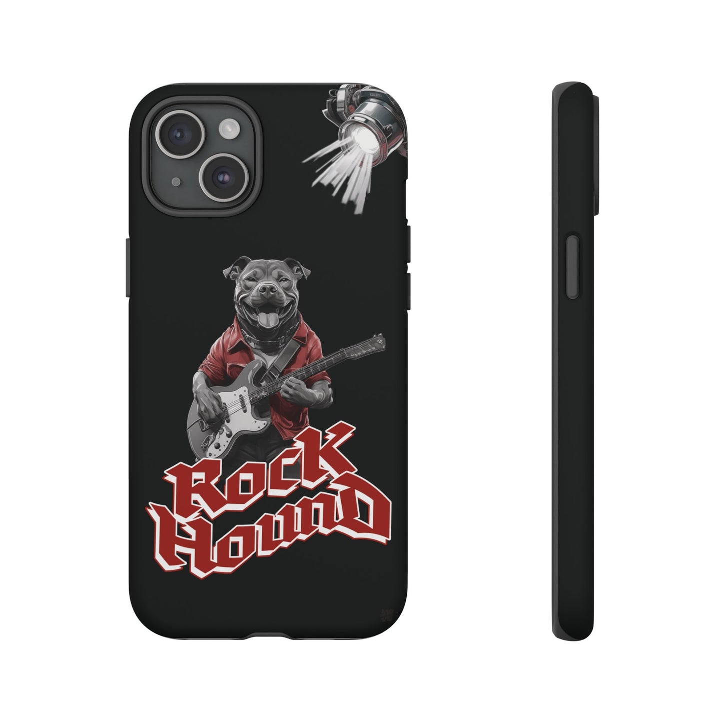 Rock Hound Dog on Guitar - Phone Case