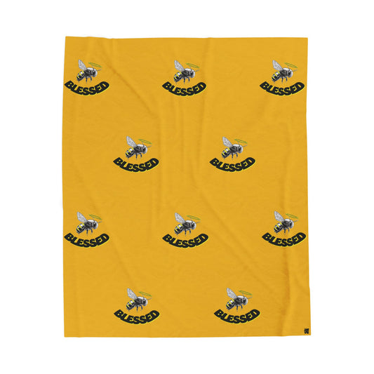 Bee Blessed  - Velveteen Blanket