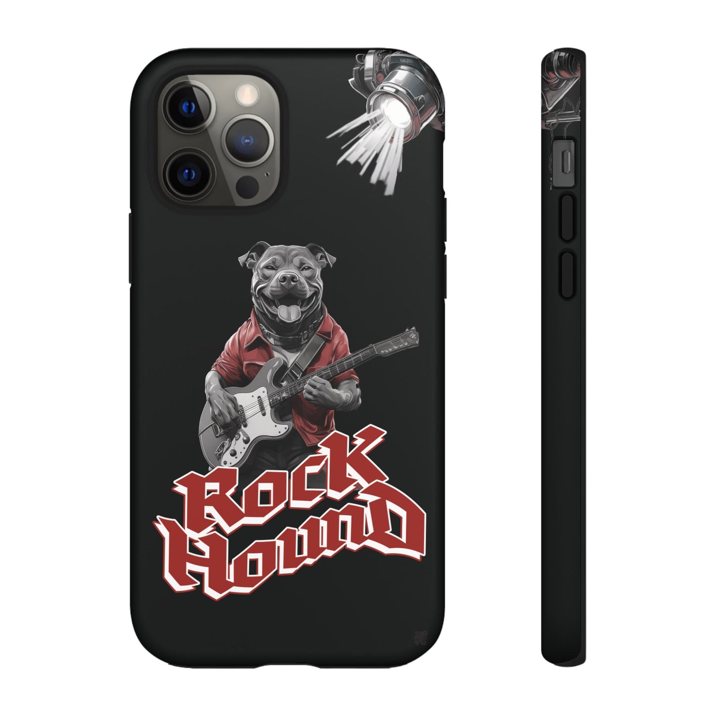 Rock Hound Dog on Guitar - Phone Case