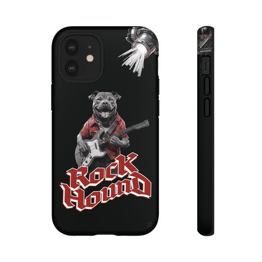 Rock Hound Dog on Guitar - Phone Case